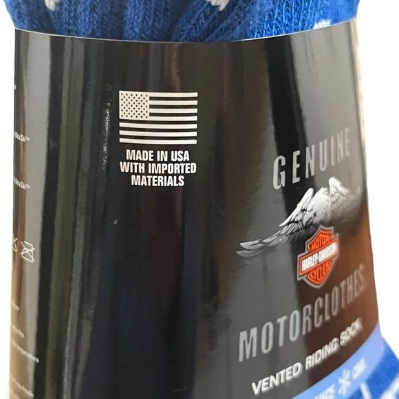 Harley-Davidson Patriotic Vented Riding Sock Bundle, 2 Packs, 4 Pairs, L, NWT - Picture 5 of 10